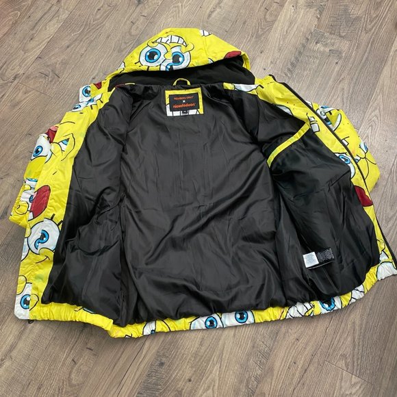 Members Only Spongebob Puffer Coat Jacket Size Brand NEW Mens Medium - Picture 10 of 13